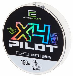 Шнур плетёный Feeder Concept Pilot x4 BRAID Black 150/014, фото 3