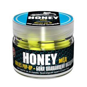 Бойлы насад. плав. Sonik Baits HONEY Fluo Pop-ups 14мм 90мл, фото 1