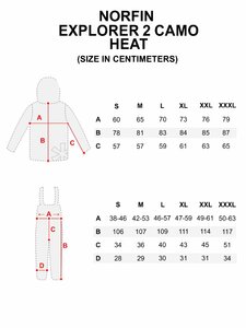 Костюм зим. Norfin EXPLORER 2 CAMO HEAT 04 р.XL, фото 11