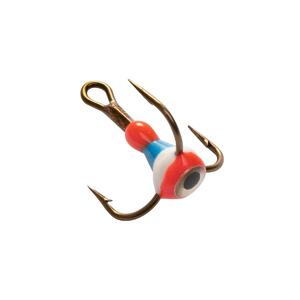 Тройник MUSTAD №8 3D глазок с эпоксидом 109P c фосфором (TRMS-8-E-109P) Helios, фото 2