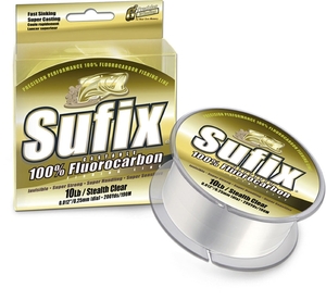 Леска SUFIX Castable 100% Fluorocarbon прозрачная 150м 0.20мм 3.7кг, фото 1