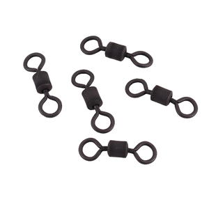 Вертлюг Namazu Pro ROLLING RIBBED SWIVEL, латунь, цв. Carbon, р. 4/0, test-125 кг (уп. 5 шт.), фото 4