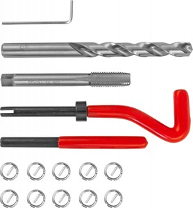 Thorvik TRIS10125 Набор для восстановления резьбы M10x1.25, 15 предметов, фото 1