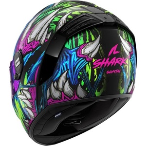 Шлем Shark SPARTAN RS SHAYTAN Black/Green/Violet (S), фото 3