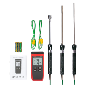 Термометр RGK CT-12 с зондом температуры воздуха TR-10A, поверхностным зондом TR-10S и погружным зондом температуры TR-10W с поверкой, фото 5