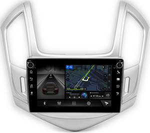 Штатная магнитола LeTrun 7803-9-242 для Chevrolet Cruze I 2012-2015 (серебро) на Android 10 (4G-SIM, 4/64, DSP, IPS) С крутилками С оптическим выходом, фото 1