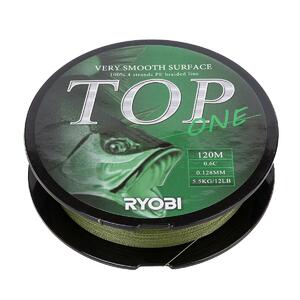 Шнур TOP PE4X-120M 0.6/d-0.128mm Dark green Ryobi, фото 6
