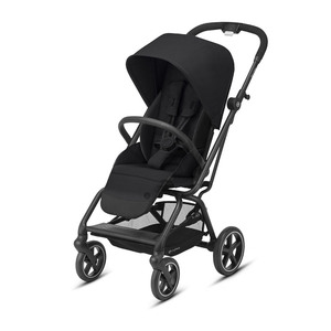 Коляска прогулочная Cybex Eezy S Twist Plus 2 BLK Deep Black с дождевиком и бампером, фото 2