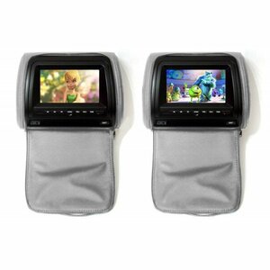 Комплект автомобильных DVD подголовников ERGO ER900HD (серый), фото 1