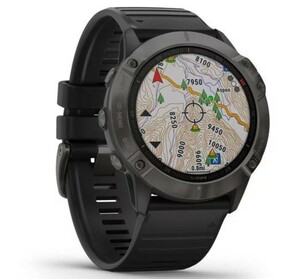 Garmin Fenix 6X Sapphire серый DLC с черным ремешком, фото 2