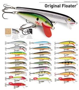Воблер плавающий Rapala Original Floater F11-SPSB (1,2м-1,8м, 11 см 6 гр), фото 2