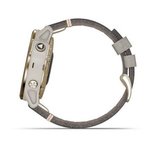 Garmin Fenix 6s Sapphire золотистый с серым кожаным ремешком, фото 10