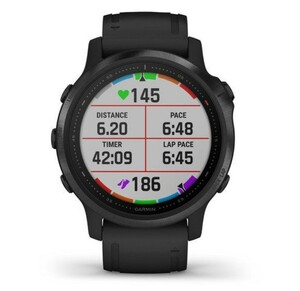 Черные часы Garmin Fenix 6S PRO с черным ремешком, фото 5