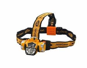 Фонарь налобный AceCamp Power Bank Headlamp, многофункциональный с USB выходом для подзарядки телефонов, Оранжевый, 1035, фото 1