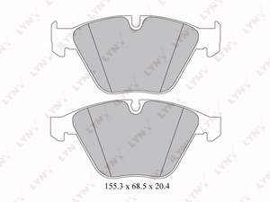 Колодки тормозные передние LYNXauto BD-1415. Для: Bmw, БМВ, 5(E60) 2.0-4.5 03> / 7(E65) 3.0-4.5 01-09., фото 2