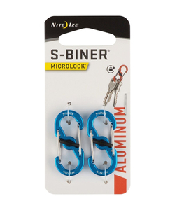 Карабин металлический NiteIze S-Biner MicroLock Aluminum, синий, фото 2