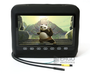 Подголовник со встроенным DVD плеером и LCD монитором 9" ERGO ER9HD (Черный), фото 1