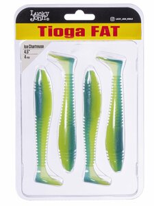 Виброхвосты съедоб. искусст. LJ Pro Series TIOGA FAT 4.5in (11.43)/T57 4шт., фото 4