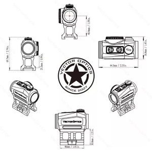 Прицел коллиматорный Vector Optics Scrapper 1x22, RD 2 MOA, фото 11