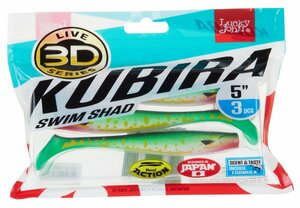 Виброхвосты LJ 3D Series KUBIRA SWIM SHAD 5,0in (12,50)/PG19 3шт., фото 4
