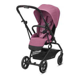 Коляска прогулочная Cybex Eezy S Twist Plus 2 BLK Magnolia Pink с дождевиком и бампером, фото 1