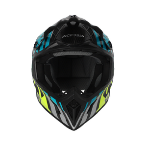 Шлем Acerbis STEEL CARBON 22-06 Light Blue/Fluo Yellow глянцевый XL, фото 2