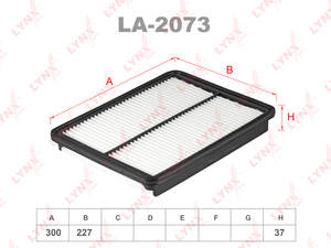 Фильтр воздушный LYNXauto LA-2073. Для: HYUNDAI Santa Fe(DM) 2.4 12>, Sorento II 2.4 12>, фото 1