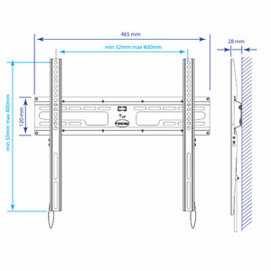 Кронштейн настенный для LED/LCD телевизоров KROMAX FLAT-3 NEW BLACK, фото 13