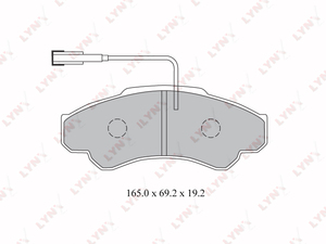 Колодки тормозные передние LYNXauto BD-2216. Для: CITROEN Jumper, FIAT Ducato, PEUGEOT Boxer 2.0D-2.8D 02-07, фото 1