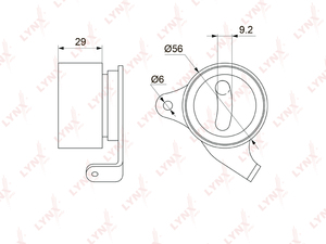 Ролик натяжной / ГРМ LYNXauto PB-1068. Для: TOYOTA Тойота Corolla(Королла)(E100/E110) 1.3-1.4 92-00 / Paseo 1.3-1.5 88-00 / Starlet 1.3 96-99, фото 1