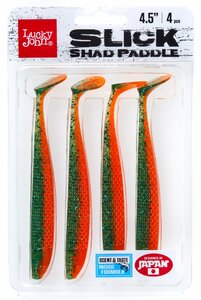 Виброхвосты LJ 3D Series SLICK SHAD PADDLE 4.5in (11.40)/Z16 4шт., фото 4