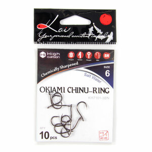 Крючок KOI "OKIAMI CHINU-RING", размер 6 (INT)/3 (AS), цвет BN (10 шт.), фото 5