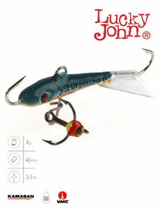Балансир Lucky John FIN 3 + тр. 40мм/53 блистер, фото 2