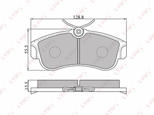 Колодки тормозные передние LYNXauto BD-5735. Для: Nissan, Ниссан, Almera(Алмера)(N16) 00-06/Primera(Примера)(P10) 2.0/(P11) 96-98., фото 2