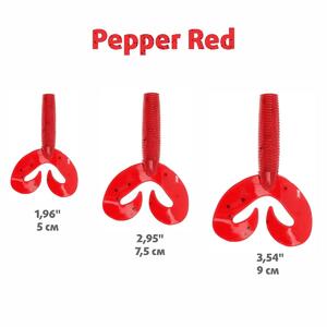 Твистер несъедоб. Credo Double Tail 3,54"/9 см Pepper Red 15шт. (HS-28-030-N-15) Helios, фото 4