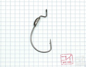 Крючок KOI "WEIGHT HOOK", размер 3/0 (INT), вес 1,2 г, цвет BN, офсетный (10 шт.)/15/, фото 1