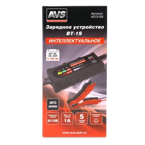 Зарядное устройство для автомобильного аккумулятора AVS BT-1S (1A, 20W) 6/12V, фото 11