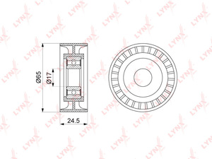 Ролик натяжного механизма / приводной LYNXauto PB-5139. Для: Mitsubishi, Митсубиси, ASX 1.8-2.0 10> / Lancer(Лансер) 1.8-2.0 08> / Outlander(Аутлэндер)/Airtrek II 2.0 06-12, Citroen, Ситроен., фото 2