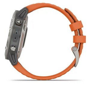 Умные часы Garmin Fenix 6 Sapphire титановый с оранжевым ремешком, фото 10