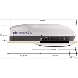 Кондиционер Telair Dualclima 12500H, охлажд. 3.2kW, обогрев 3.1kW, питание 220V, фото 7