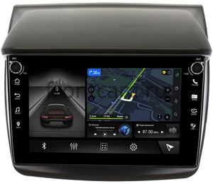 Штатная магнитола LeTrun 7803-9057 для Mitsubishi Pajero Sport II 2008-2016, L200 IV 2006-2015 на Android 10 (4G-SIM, 4/64, DSP, IPS) c крутилками c оптическим выходом, фото 1