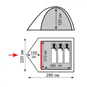 Палатка Tepee 3 V2 зеленый (TTT-026) Totem, фото 3