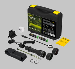 Фонарь с комплектом для тактических задач Armytek Predator Pro Extended Set, теплый свет, 2 аккумулятора 18650 Li-Ion, магнитное ЗУ, магнитное крепление, магнитная выносная кнопка, два цветных фильтра, кейс (F07302W), фото 1