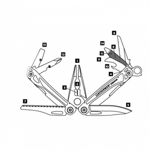 Мультитул Leatherman Sidekick 831439 с нейлоновым чехлом, фото 5