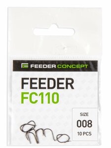 Крючки FC FEEDER сер. FC110 разм.008 10шт., фото 4