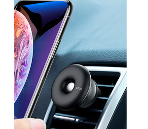 Автомобильный держатель для телефона в дефлектор магнитный Baseus Star Ring Air Outlet - Черный, фото 3