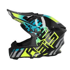 Шлем Acerbis STEEL CARBON 22-06 Light Blue/Fluo Yellow глянцевый L, фото 5