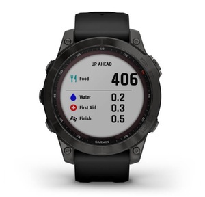 Умные часы Garmin Fenix 7 Sapphire Solar титановый серый DLC с черным ремешком, фото 8