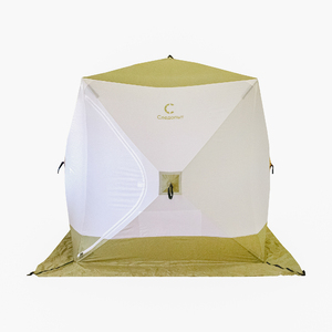 Палатка зимняя куб СЛЕДОПЫТ 2,1 х2,1 м, Oxford 210D PU 1000, S по полу 4,4 кв.м, цвет оливковый/белый, фото 15