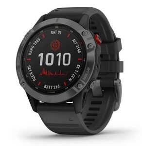 Garmin Fenix 6 PRO Solar серый с черным ремешком, фото 1
